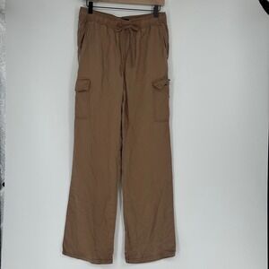 Sanctuary Gorpcore Cargo Pants Tan Lyocell Drawstring Waist Wide Leg‎ Size M